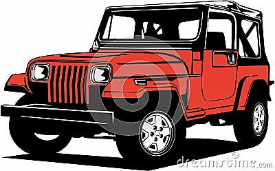 Classic vintage retro legendary American car Jeep Wrangler Stock Photo