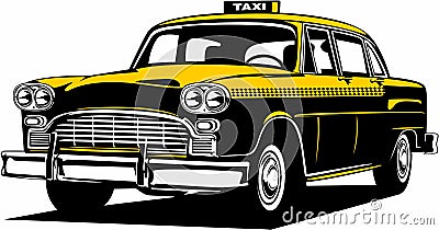 Classic vintage retro legendary American New York taxi cab Stock Photo