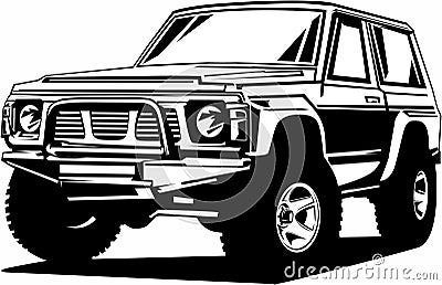 Classic vintage retro legendary Japanese sports car Nissan Patrol Stock Photo