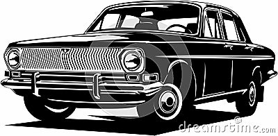 Classic vintage retro legendary Soviet Union car Wolga Gaz Stock Photo