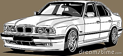 Classic vintage retro new custom sport car BMW Stock Photo