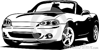 Classic vintage retro unique legendary Japanese car Mazda MX5 Stock Photo