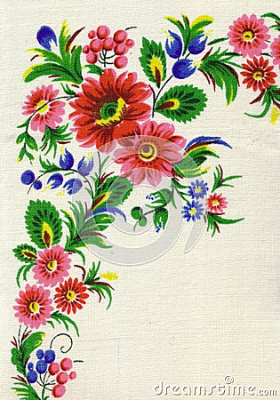 Classic Vintage Ukrainian Folk Pattern Stock Photo