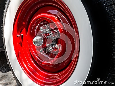 Classic wheel and tire Stock Photo