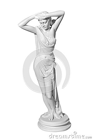 Statue woman on a white background Stock Photo