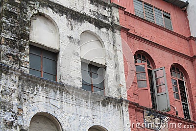 Classic windows building Stock Photo