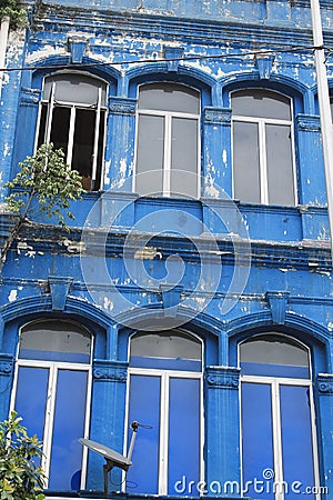 Classic windows building Stock Photo