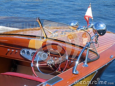 Classic wooden boat Stock Photo