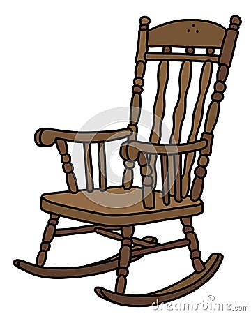 The classic wooden rocking chair Vector Illustration