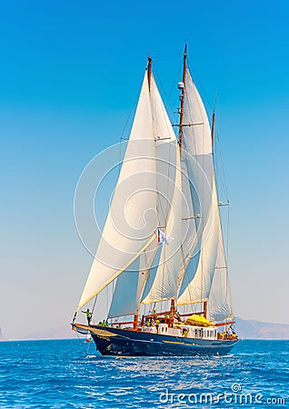 Classic wooden sailing boat Editorial Stock Photo