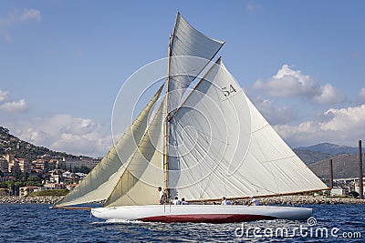 Classic Yacht Regatta - Gaff cutter BONA FIDE Editorial Stock Photo