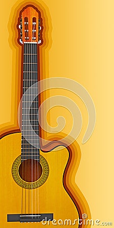 Classical acoustic guitar Stock Photo