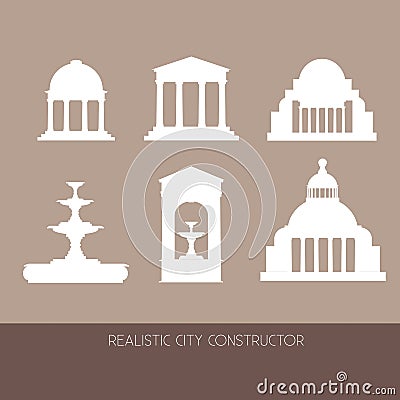 Classical Architectural collection Vector Illustration