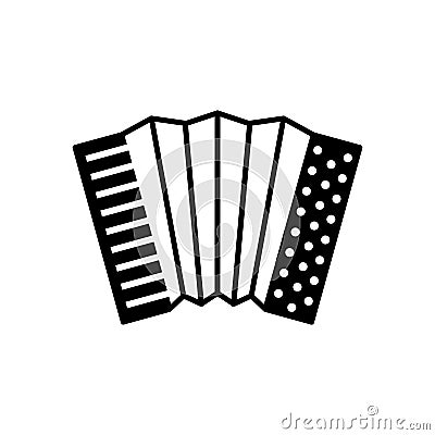 Classical bayan, accordion, harmonic isolated icon â€“ vector Vector Illustration