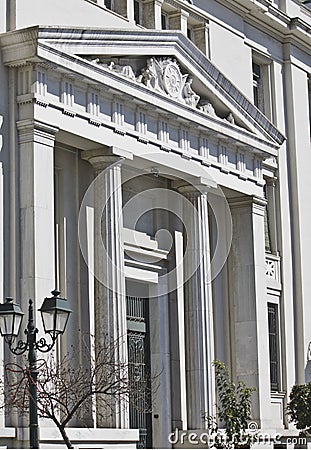 Classical building in Greece Stock Photo