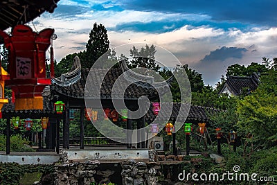 A Classical Chinese Garden in Wuxi Stock Photo