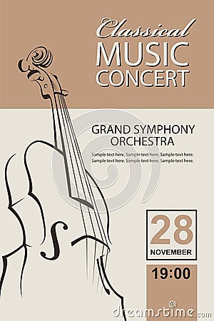 Classical concert poster Vector Illustration