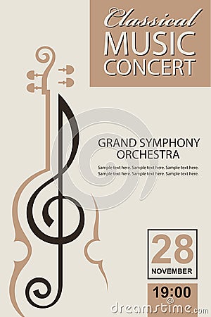 Classical concert poster Vector Illustration