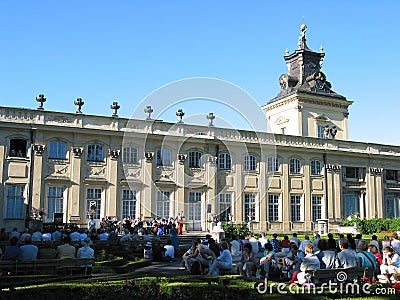 Classical concert at Wilanow Palace's garden Stock Photo