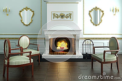 Classical designed salon Stock Photo