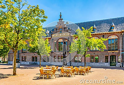 Classical facades of houses in Breda, Netherlands Editorial Stock Photo