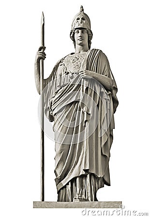 Classical Greek goddess Athena statue Stock Photo