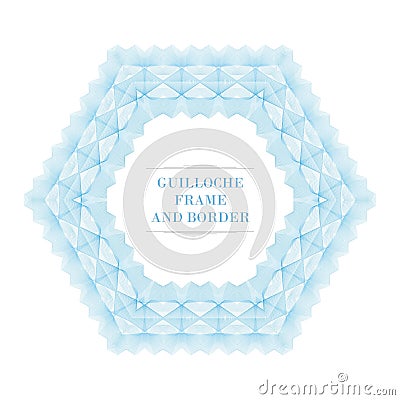 Classical guilloche with Hexagon style vector design Vector Illustration