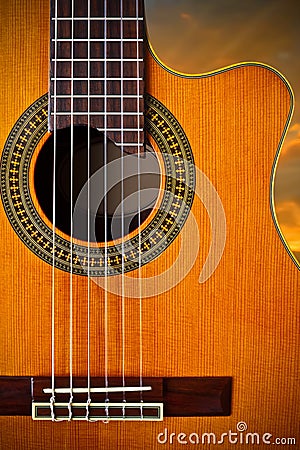 Classical guitar Stock Photo