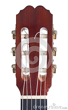 Classical guitar headstock Stock Photo