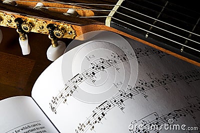 Classical guitar tuners Stock Photo