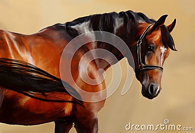 Classical horse portrait Stock Photo