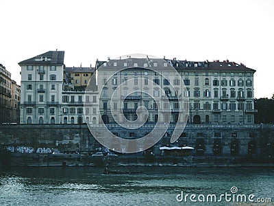 Classical Italian architecture with apartment building Editorial Stock Photo