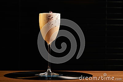 Classical Lucy cocktail on vinyl tray background Stock Photo