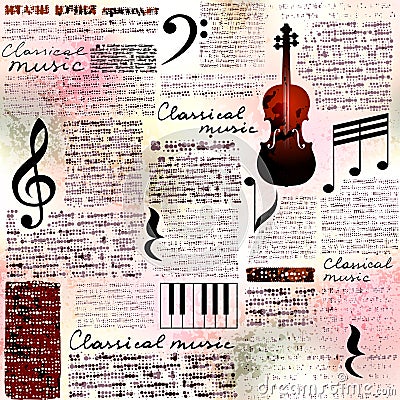 Classical music background Vector Illustration