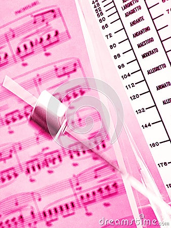 Classical music, metronome Stock Photo