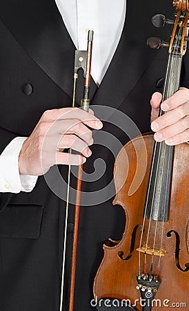 Classical Music, Violin, Violinist, Concept Arts Stock Photo