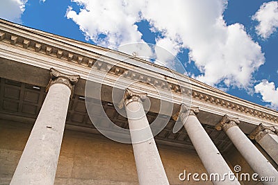Classical pillar, Greek architecture Stock Photo