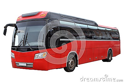 Classical red bus. Stock Photo