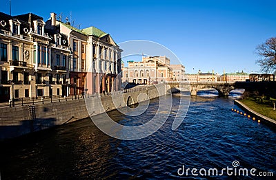 Classical view of Stockholm Stock Photo