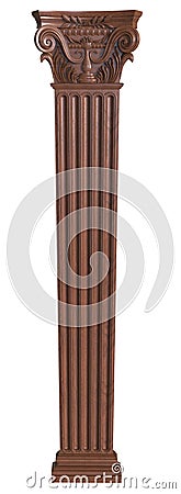 Classical wooden column Stock Photo