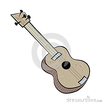 Classical wooden guitar Stock Photo