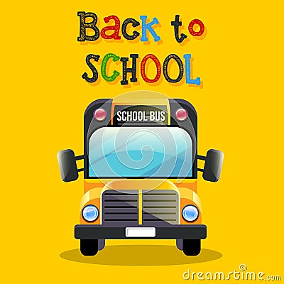 Classical yellow school bus Stock Photo