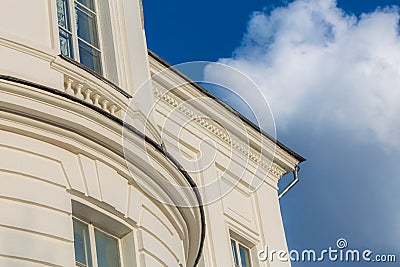 Classicism style white house fragment Stock Photo