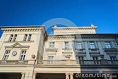 Classicistic facade of a historic building Stock Photo