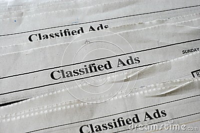 Classified Ads Stock Photo