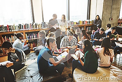 Classmate Classroom Sharing International Friend Concept Stock Photo