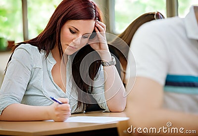 Classroom concentration Stock Photo