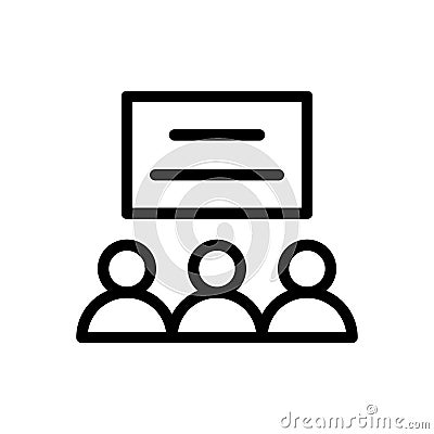 Classroom presentation Vector Illustration