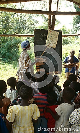 A classroom in Uganda. Editorial Stock Photo
