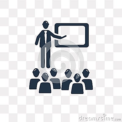 Classroom vector icon isolated on transparent background, Classroom transparency concept can be used web and mobile Vector Illustration